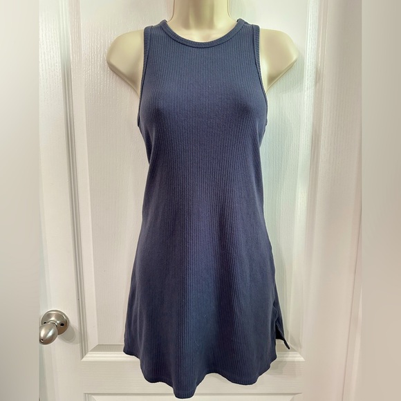 SO Gray Ribbed A-Line Tank Dress - Picture 1 of 4
